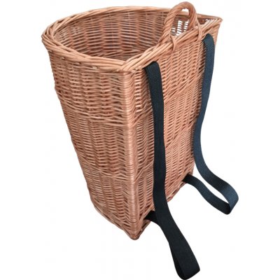 HRADIL H059 Nůše na dřevo světlá s popruhy přírodní loupaná vrba 42x 34 cm – Zboží Mobilmania