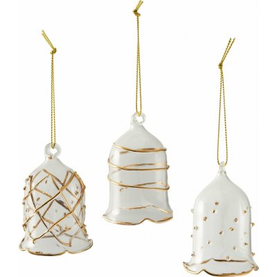 Villeroy & Boch 35-9391-0075 Ozdoby na stromeček Winter Collage Accessoires zvony skleněné 3 ks – Sleviste.cz