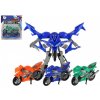 Interaktivní robot Teddies Transformer motorka/robot plast 15cm 3 barvy 1 kus na kartě