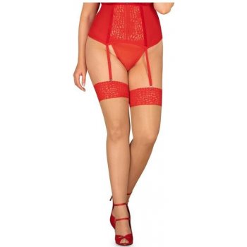 Obsessive Okouzlující punčochy Blossmina stockings červená