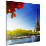 Skleněný obraz 1D - 50 x 50 cm - color of autumn in Paris barva podzimu v Paříži – Zboží Mobilmania