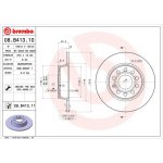 Brzdový kotouč BREMBO 08.B413.11 (08B41311) | Zboží Auto