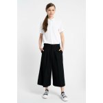 Reporter Young elegantní kalhoty Culoty se širokými nohavicemi na puky černá – Sleviste.cz