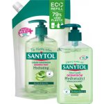 Sanytol Zelený čaj & Aloe Vera dezinfekční hydratující mýdlo na ruce 250 ml dávkovač + náhradní náplň 500 ml – Sleviste.cz