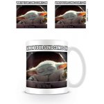 CurePink Bílý keramický hrnek Star Wars Hvězdné války TV seriál The Mandalorian When your song comes on MG25846 315 ml – Sleviste.cz