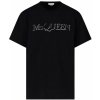 Pánské Tričko alexander McQueen Embroidered Logo tričko Černá
