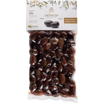 Gaitatzi černé olivy Kalamata s peckou vakuum 250 g