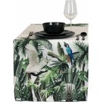 Linnen Print běhoun Design 7 hnědá 150x210cm – Zboží Dáma