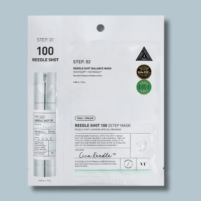 VT Cosmetics Reedle Shot 100 2Step Mask Zpevňující pleťová maska v plátýnku – Sleviste.cz
