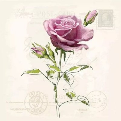 Ubrousek 33x33cm Vintage růže – Zboží Mobilmania