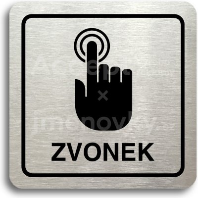 ACCEPT Piktogram zvonek - stříbrná tabulka - černý tisk – Hledejceny.cz