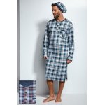 Cornette noční košile dlouhý rukáv s čepičkou modrá – Zboží Mobilmania