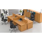 NABYTEK-DESIGNOVY.CZ - ZE 4.6 11 Sestava kancelářského nábytku Komfort 4.6 buk – Zboží Dáma