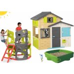 Smoby Set domeček Přátel s lezeckou stěnou Friends House Evo Playhouse s pískovištěm – Sleviste.cz