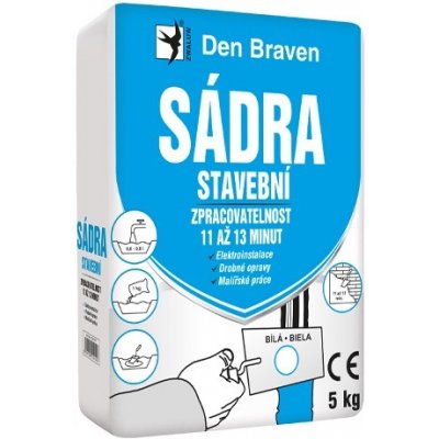 Sádra stavební Den Braven 5 kg – Hledejceny.cz