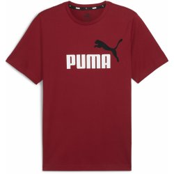 Puma pánské tričko s krátkým rukávem ESS+ 2 COL LOGO TEE 58675912 Bordó