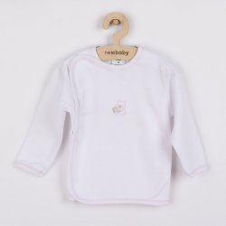 New Baby kojenecká košilka s vyšívaným obrázkem růžová