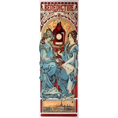 Fedkolor Benedictine, Alfons Mucha obraz barevná