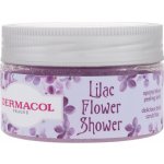 Dermacol Lilac Flower tělový peeling Lilac Flower Shower 200 g + krém na ruce Lilac Flower Care 30 ml + dekorativní vonná svíčka 130 g + plechová krabička dárková sada – Zboží Mobilmania