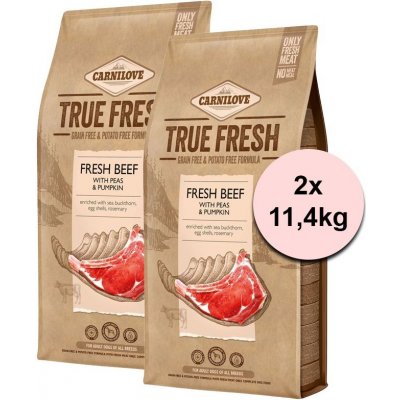 Carnilove True Fresh Beef for Adult dogs 2 x 11,4 kg – Zbozi.Blesk.cz