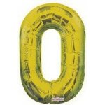 GRABO fóliový balónek ČÍSLICE ZLATÁ MINI 0 35cm,14" nafukovací – Zboží Dáma