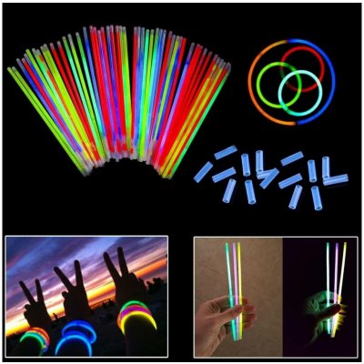 Svítící náramky Lightstick 100 ks barevné – Hledejceny.cz