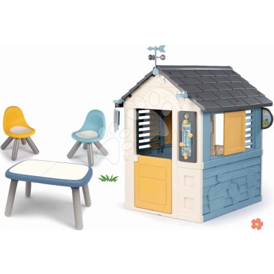 Smoby Set domeček meteorologická stanice s posezením kolem stolu Čtyři roční období 4 Seasons Playhouse se zvonkohrou větroměrem a srážkoměrem – Zboží Dáma