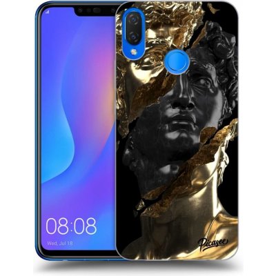 Pouzdro Picasee silikonové Huawei Nova 3i - Black Gold černé