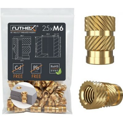 Ruthex M6 závitová vložka - 25ks – Hledejceny.cz