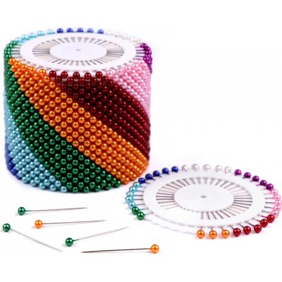 Špendlíky s plastovou hlavičkou na rozetě délka 38 mm množství: 25 – Hledejceny.cz