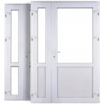 Vobri vchodové dvoukřídlé 140 x 210 cm levé bílé – Zboží Mobilmania