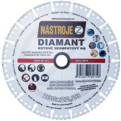 Nástroje cz Kotouč diamantový segmentový 230 x 3,2 x 22,2 mm IM-DK-VU230