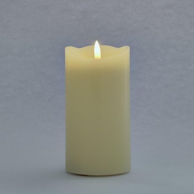 DecoLED LED svíčka vosková 8 x 12,5 cm mandlová – Hledejceny.cz