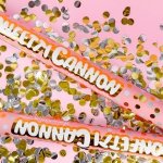 vystřelovací konfety lesklá kolečka 40 cm – Zboží Dáma