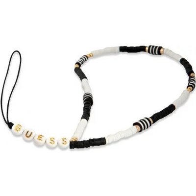 Přívěsek na klíče Guess pendant GUSTBCKH Phone Strap Heishi Beads black and white GUSTBCKH – Hledejceny.cz
