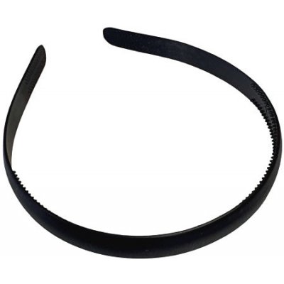Plastová matná čelenka rovná 1.3cm - černá – Sleviste.cz