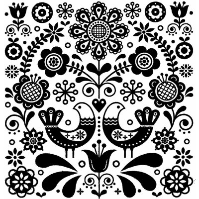 Ubrousek UBR-G17 16x16 cm FOLKLOR SLEPICE – Hledejceny.cz