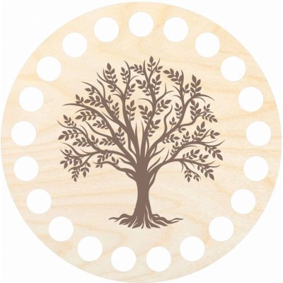 Chráněná dílna Dřevěný svět Podtácek 10 cm, strom života 2 – Zboží Dáma