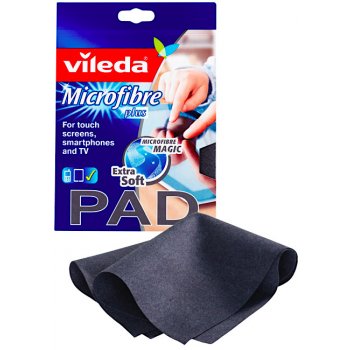 Vileda Microfibre Plus Pad mikrohadřík na displeje a obrazovky 28 x 22 cm 1 ks