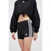 Dámské šortky adidas kraťasy dámské vzorované high waist černá