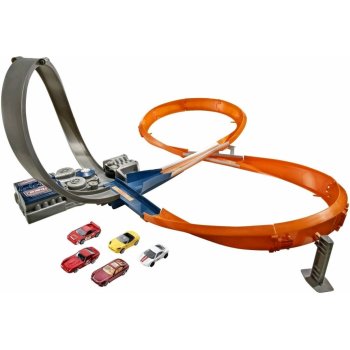 Hot Wheels závodní dráha osmička se 6 autíčky