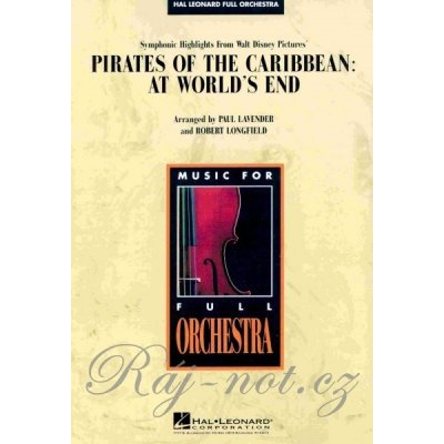 PIRATES OF THE CARIBBEAN AT WORLD'S END full orchestra partitura + party