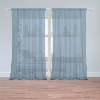 Sablio Záclony Indigově modrá: 2ks 150x250cm – Hledejceny.cz