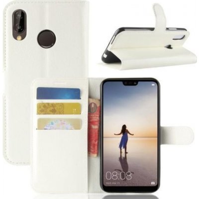 Wallet PU kožené pouzdro na Huawei P20 Lite - bílé – Sleviste.cz