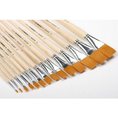 Nevskaya Palitra Štětec Plochý Syntetický 1396/22 Dlouhá rukojeť – Zboží Dáma