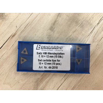 Bernardo 44-2018 Vyměnitelné HM destičky - po 10 ks pro 10, 12 a 16 mm – Zboží Dáma