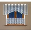 Záclona SET 2 KUSY - Dekorační vitrážová žakárová záclona POUR bílá 300x80 cm + 300x45 cm (cena za 2 kusy) MyBestHome