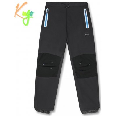 Kugo HK1981 chlapecké nezateplené funkční softshellové kalhoty černé/modrá – Zboží Mobilmania