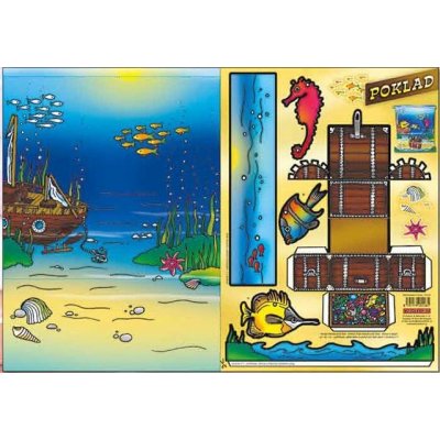 Vystřihovánky A4, BALOUŠEK, Poklad – Sleviste.cz