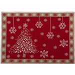 SCANquilt prostírání motiv strom červenobéžová prostírání 30x45cm – Sleviste.cz